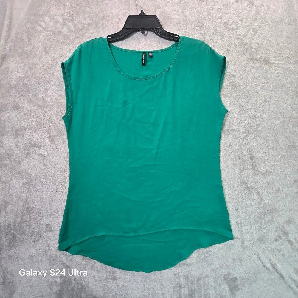 Love Haight Emerald Green Sleeveless High-Low Blouse Top Y72112MAD Medium